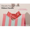 image:imageVitalizart Striped Paper Gift Bags With Ribbon Handles Small Bulk Pack10 Mixed Colors