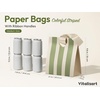 image:imageVitalizart Striped Paper Gift Bags With Ribbon Handles Small Bulk Pack10 Mixed Colors