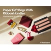 image:imageVitalizart Striped Paper Gift Bags With Ribbon Handles Small Bulk Pack10 Mixed Colors