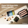 image:imageVitalizart Striped Paper Gift Bags With Ribbon Handles Small Bulk Pack10 Mixed Colors