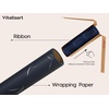image:imageVitalizart Black Wrapping Paper Set 17 Foil Print With Ribbons amp Gift TagsBlue Paper  Blue Ribbon