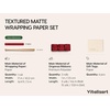 image:imageVitalizart Red Textured Wrapping Paper Set 17 Organza Ribbon amp Gift TagsRed