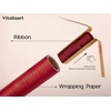 image:imageVitalizart Red Textured Wrapping Paper Set 17 Organza Ribbon amp Gift TagsRed