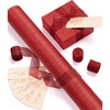 image:imageVitalizart Red Textured Wrapping Paper Set 17 Organza Ribbon amp Gift TagsRed