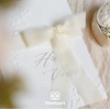 image:imageVitalizart Merry Christmas Chiffon Silk Ribbon 1 Printed Text Gold FoilCream White