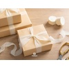 image:imageVitalizart Merry Christmas Chiffon Silk Ribbon 1 Printed Text Gold FoilCream White