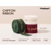 image:imageVitalizart Merry Christmas Chiffon Silk Ribbon 1 Printed Text Gold FoilMerry Christmas Ribbon