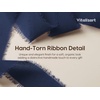 image:imageVitalizart Merry Christmas Chiffon Silk Ribbon 1 Printed Text Gold FoilNavy Blue