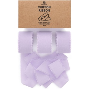image:imageVitalizart Merry Christmas Chiffon Silk Ribbon 1 Printed Text Gold FoilLavender
