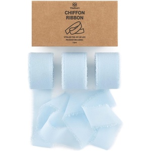 image:imageVitalizart Merry Christmas Chiffon Silk Ribbon 1 Printed Text Gold Foillight blue