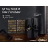 image:imageVitalizart Black PearlyLustre Wrapping Paper Set 17 Ribbons amp StickersBlack Paper  Black Ribbons