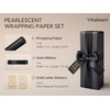 image:imageVitalizart Black PearlyLustre Wrapping Paper Set 17 Ribbons amp StickersBlack Paper  Black Ribbons