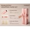 image:imageVitalizart Black PearlyLustre Wrapping Paper Set 17 Ribbons amp StickersPink Paper  Pink Ribbons