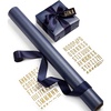 image:imageVitalizart Black PearlyLustre Wrapping Paper Set 17 Ribbons amp StickersNavy Paper  Blue Ribbons