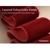 image:imageVitalizart Dark Green Velvet Ribbon 58 Christmas Ribbon Set Plush TextureBurgundy  Red