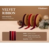 image:imageVitalizart Dark Green Velvet Ribbon 58 Christmas Ribbon Set Plush TextureBurgundy  Red