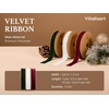 image:imageVitalizart Dark Green Velvet Ribbon 58 Christmas Ribbon Set Plush TextureChristmas Ribbon
