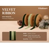 image:imageVitalizart Dark Green Velvet Ribbon 58 Christmas Ribbon Set Plush TextureDusty  Dark Green