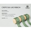 image:imageVitalizart Dusty Green Ribbon 58 x 15 Yd Crepe SilkLike Frayed FringeDusty Green