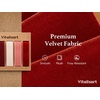 image:imageVitalizart Green Velvet Ribbon 58 x 25 Yd Christmas Set Plush TextureBurgundy  Red
