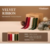 image:imageVitalizart Green Velvet Ribbon 58 x 25 Yd Christmas Set Plush TextureChristmas Ribbon