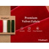 image:imageVitalizart Green Velvet Ribbon 58 x 25 Yd Christmas Set Plush TextureChristmas Ribbon