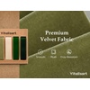 image:imageVitalizart Green Velvet Ribbon 58 x 25 Yd Christmas Set Plush TextureDark  Sage Green