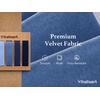 image:imageVitalizart Green Velvet Ribbon 58 x 25 Yd Christmas Set Plush TextureNavy  Dusty Blue