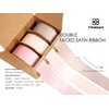 image:imageVitalizart Sage Green Satin Ribbon 1 x 30 Yds Double Face Gift WrappingPink White Nude