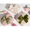 image:imageVitalizart Sage Green Satin Ribbon 1 x 30 Yds Double Face Gift WrappingSage Green  Cream