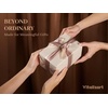 image:imageVitalizart Silky Luster Ribbon 1In x 15 Yds Dark Green 3 Rolls Clean EdgesChampagne Nude  Ivory