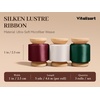 image:imageVitalizart Silky Luster Ribbon 1In x 15 Yds Dark Green 3 Rolls Clean EdgesChristmas Ribbon