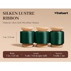 image:imageVitalizart Silky Luster Ribbon 1In x 15 Yds Dark Green 3 Rolls Clean EdgesDark Green