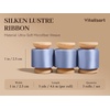 image:imageVitalizart Silky Luster Ribbon 1In x 15 Yds Dark Green 3 Rolls Clean EdgesDusty Blue