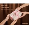 image:imageVitalizart Silky Luster Ribbon 1In x 15 Yds Dark Green 3 Rolls Clean EdgesLight Pink