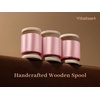 image:imageVitalizart Silky Luster Ribbon 1In x 15 Yds Dark Green 3 Rolls Clean EdgesLight Pink