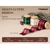 image:imageVitalizart Silky Luster Ribbon 1In x 15 Yds Dark Green 3 Rolls Clean EdgesMerry Christmas Ribbon