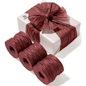 image:imageVitalizart Crinkle Paper Ribbon 15 x 75 Yds for Gift Wrapping RecyclableBurgundy