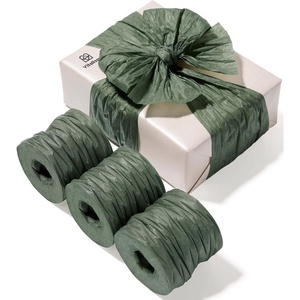 image:imageVitalizart Crinkle Paper Ribbon 15 x 75 Yds for Gift Wrapping RecyclableGreen
