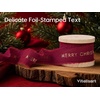 image:imageVitalizart Black Cotton Ribbon 1 x 15 Yds Handmade Frayed FringeMerry Christmas Ribbon