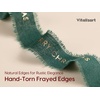 image:imageVitalizart Black Cotton Ribbon 1 x 15 Yds Handmade Frayed FringeMerry Christmas Ribbon
