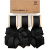 image:imageVitalizart Black Cotton Ribbon 1 x 15 Yds Handmade Frayed FringeBalck Ribbon