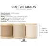 image:imageVitalizart 3 Rolls Handmade Fringe Natural Cotton Ribbon 58 x 21Yd Cream White for Wedding Invites Bridal Bouquets Gift Wrapping Holiday Decor amp 3 Rolls Cotton Ribbon 1 12 x 15Yd Nude