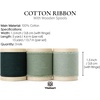 image:imageVitalizart Cotton Ribbon 15x 45 Yd Pastel 9 Colors Handmade Frayed FringeGreen Set