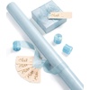 image:imageVitalizart Burgundy PearlyLustre Wrapping Paper 30 Organza Ribbon amp TagsBaby Blue