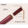 image:imageVitalizart Burgundy PearlyLustre Wrapping Paper 30 Organza Ribbon amp TagsBurgundy Red Pink 3 Rolls