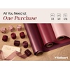 image:imageVitalizart Burgundy PearlyLustre Wrapping Paper 30 Organza Ribbon amp TagsBurgundy Red Pink 3 Rolls