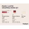 image:imageVitalizart Burgundy PearlyLustre Wrapping Paper 30 Organza Ribbon amp TagsBurgundy Red Pink 3 Rolls