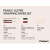 image:imageVitalizart Burgundy PearlyLustre Wrapping Paper 30 Organza Ribbon amp TagsChristmas 3 Rolls