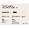 image:imageVitalizart Burgundy PearlyLustre Wrapping Paper 30 Organza Ribbon amp TagsDark Green